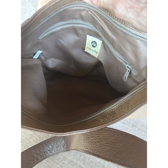 The Sak Brown Genuine Leather Shoulder Bag Classic Elegant Style - Picture 7 of 14